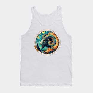 ZODIAC Aries - Astrological ARIRS - ARIRS - ZODIAC sign - Van Gogh style - 10 Tank Top